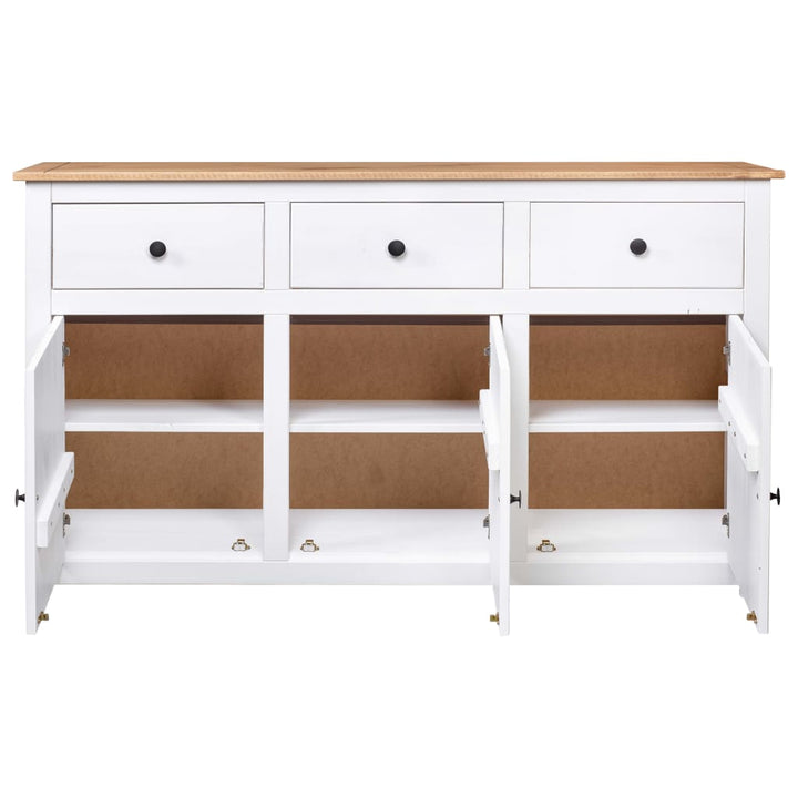 Dressoir Panama Range 135x40x80 cm massief grenenhout wit - Griffin Retail