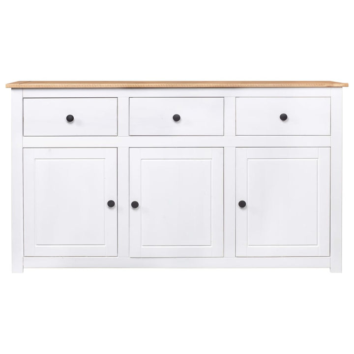 Dressoir Panama Range 135x40x80 cm massief grenenhout wit - Griffin Retail