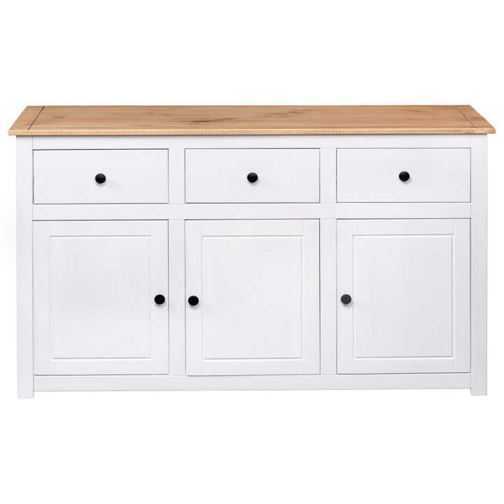 Dressoir Panama Range 135x40x80 cm massief grenenhout wit - Griffin Retail