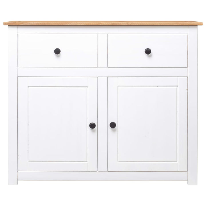 Dressoir Panama Range 93x40x80 cm massief grenenhout wit - Griffin Retail