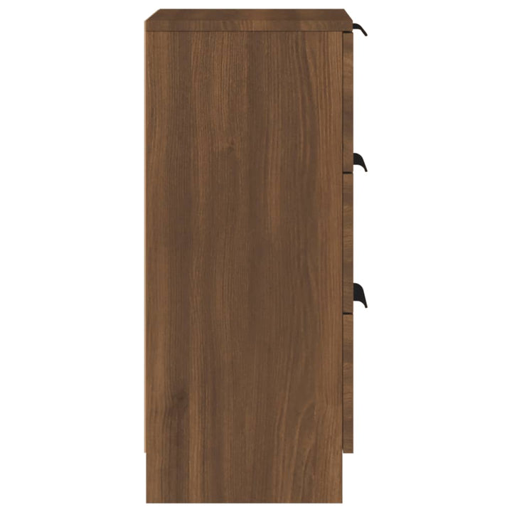 Dressoirs 2 st 30x30x70 cm bewerkt hout bruineikenkleurig - Griffin Retail