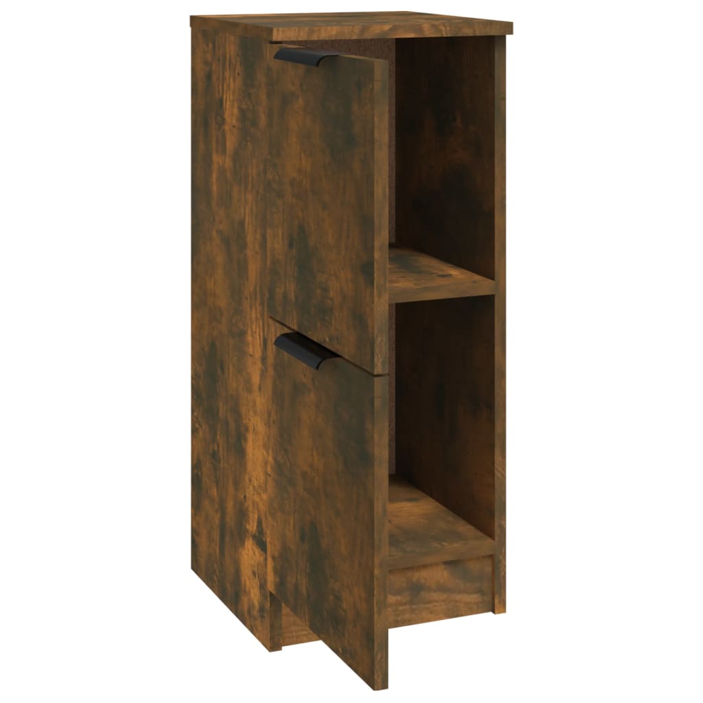 Dressoirs 2 st 30x30x70 cm bewerkt hout gerookt eikenkleurig - Griffin Retail