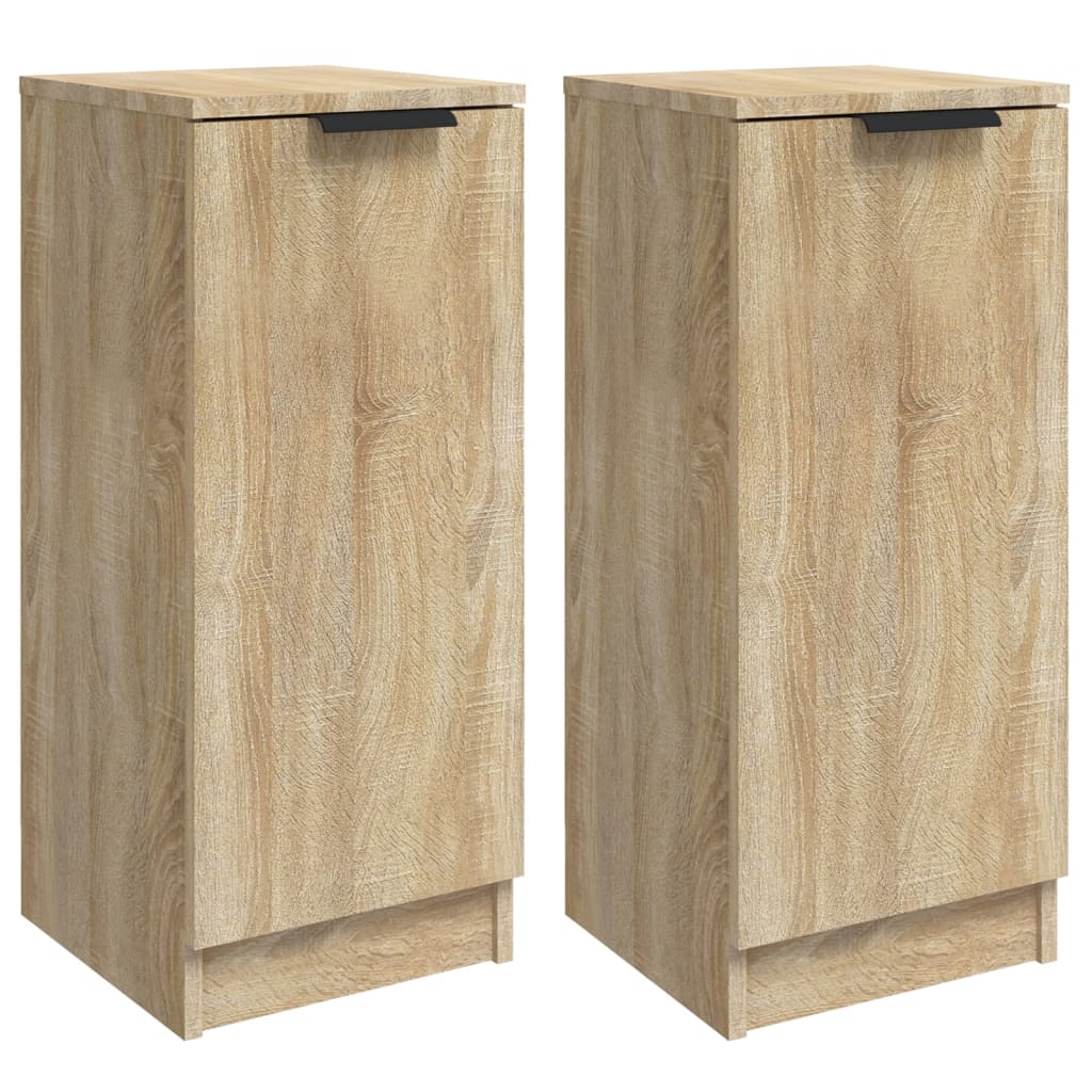 Dressoirs 2 st 30x30x70 cm bewerkt hout sonoma eikenkleurig - Griffin Retail