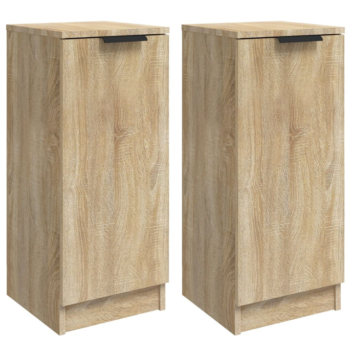 Dressoirs 2 st 30x30x70 cm bewerkt hout sonoma eikenkleurig - Griffin Retail