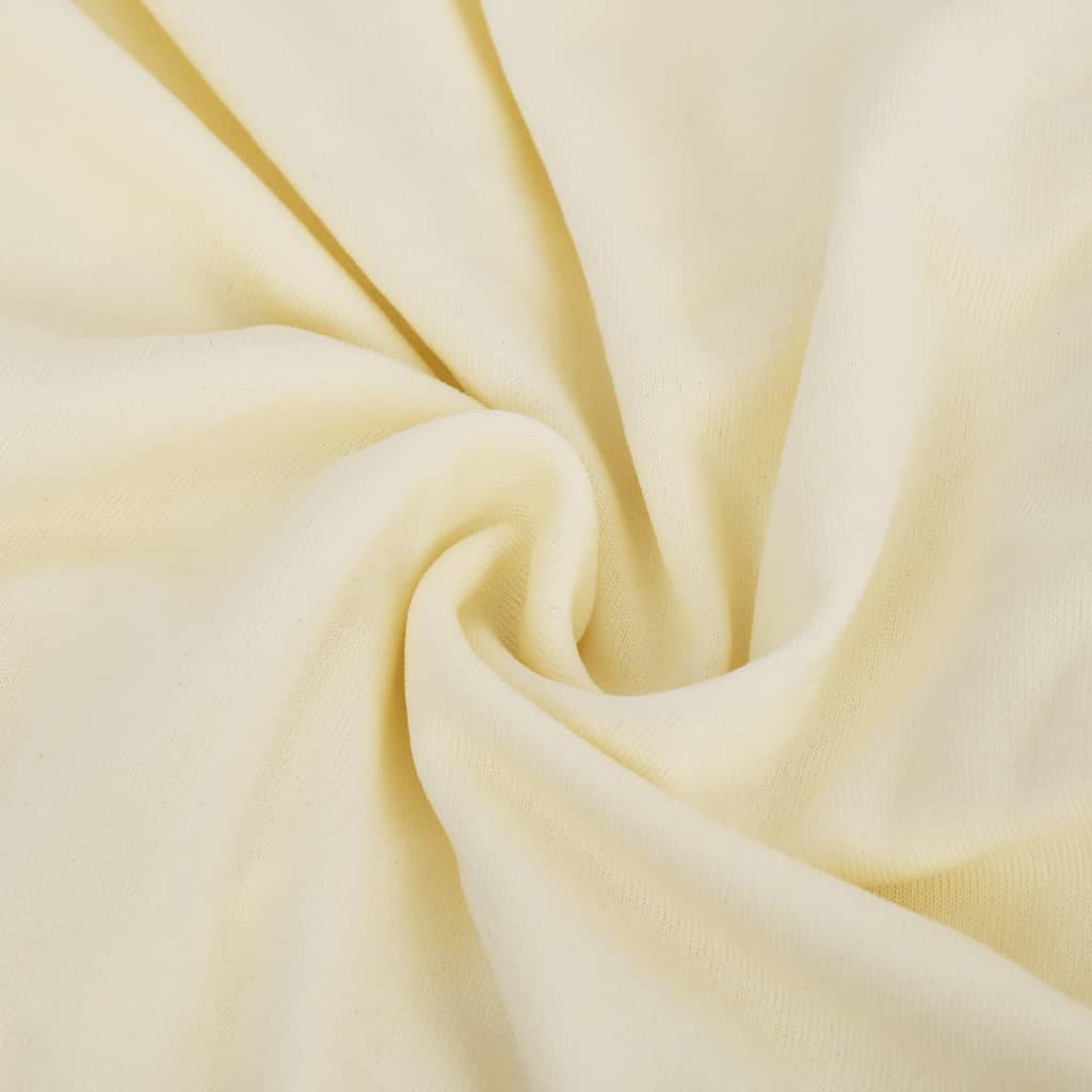 Driezitsbankhoes stretch polyester jersey crèmekleurig - Griffin Retail