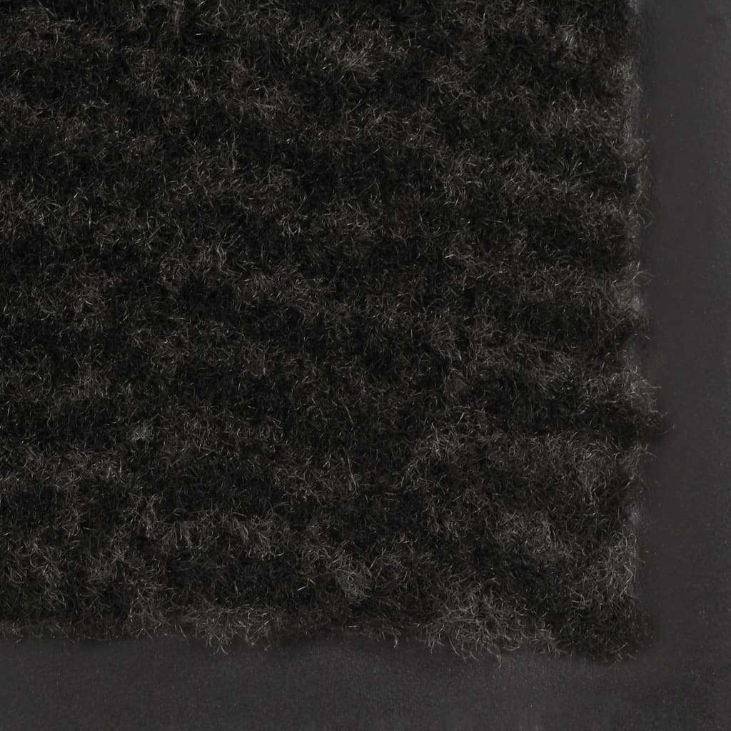 Droogloopmat rechthoekig getuft 90x150 cm zwart - Griffin Retail