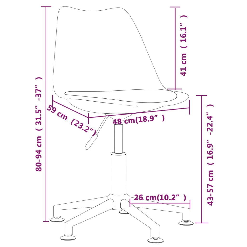 Eetkamerstoelen 2 st draaibaar stof blauw - Griffin Retail