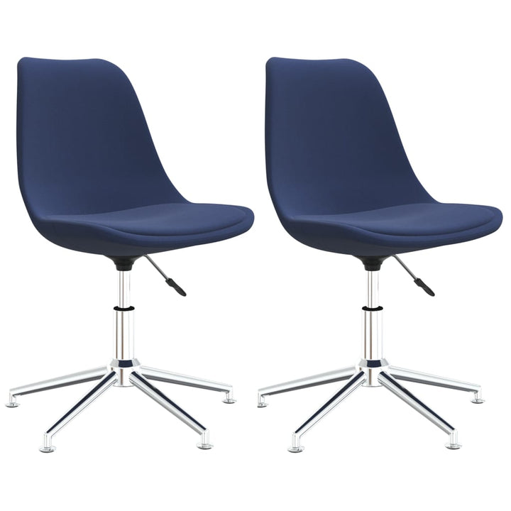 Eetkamerstoelen 2 st draaibaar stof blauw - Griffin Retail