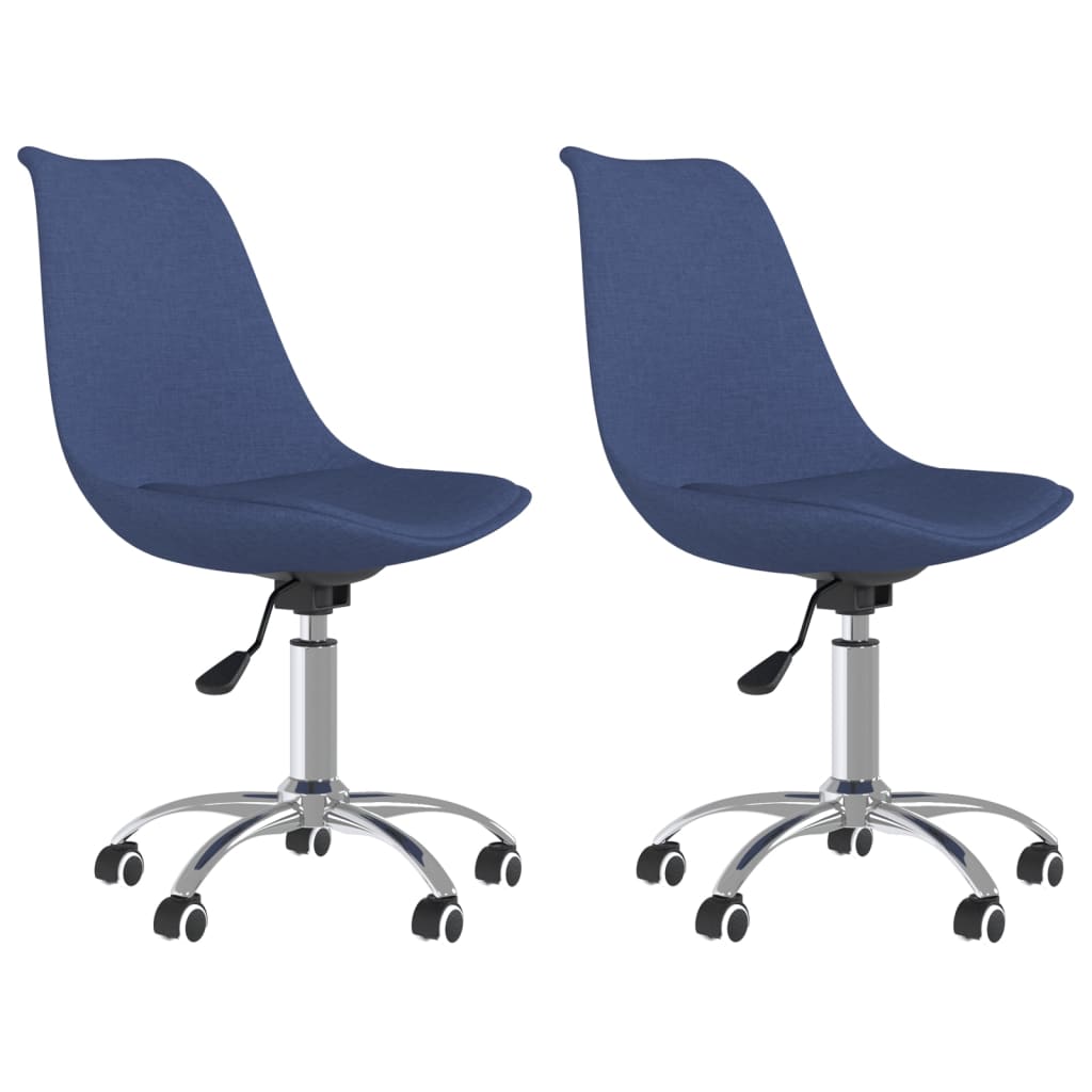 Eetkamerstoelen 2 st draaibaar stof blauw - Griffin Retail