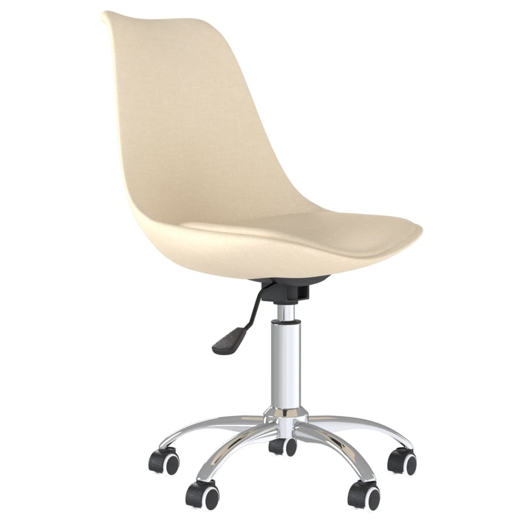 Eetkamerstoelen 2 st draaibaar stof crèmekleurig - Griffin Retail