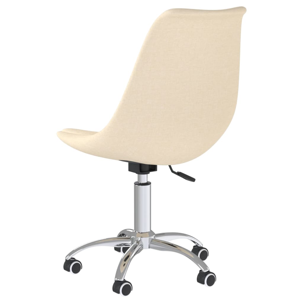 Eetkamerstoelen 2 st draaibaar stof crèmekleurig - Griffin Retail