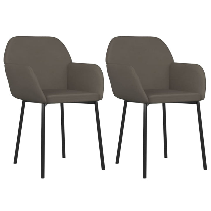 Eetkamerstoelen 2 st fluweel donkergrijs - Griffin Retail