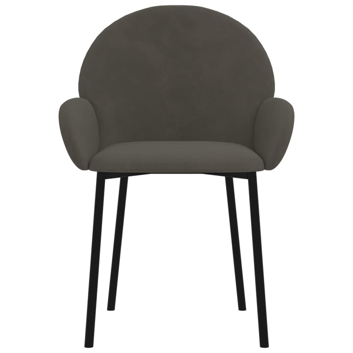 Eetkamerstoelen 2 st fluweel donkergrijs - Griffin Retail