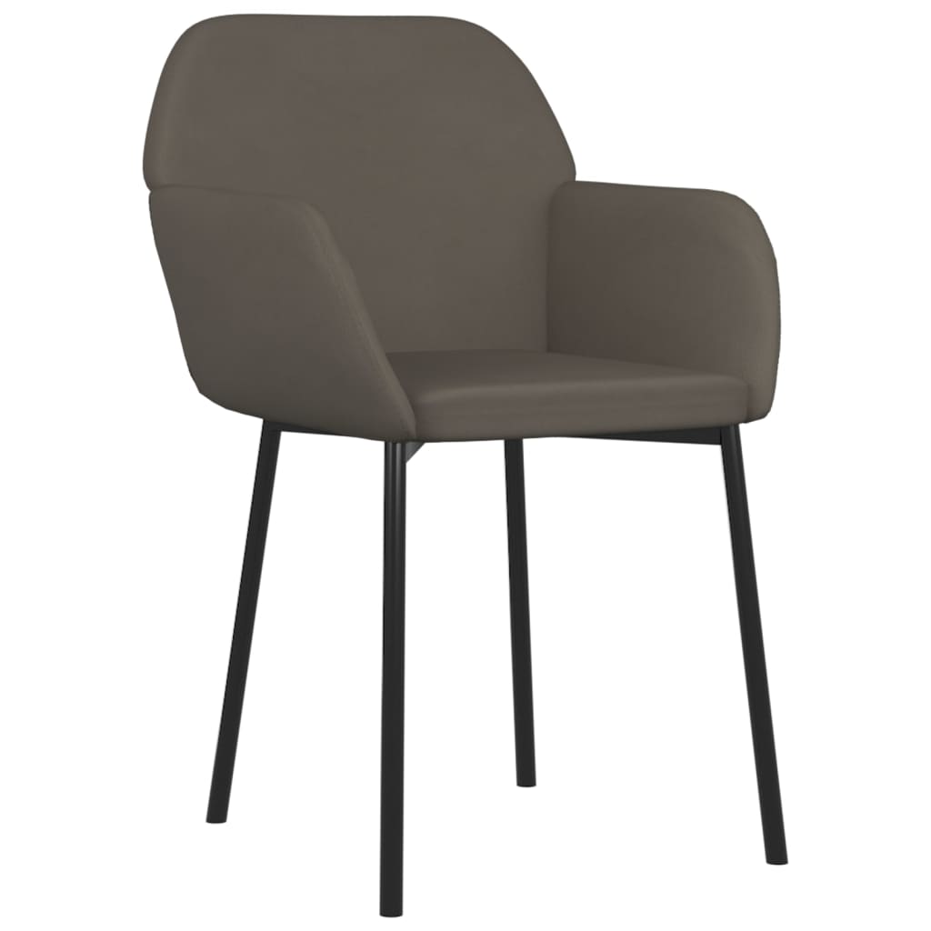 Eetkamerstoelen 2 st fluweel donkergrijs - Griffin Retail