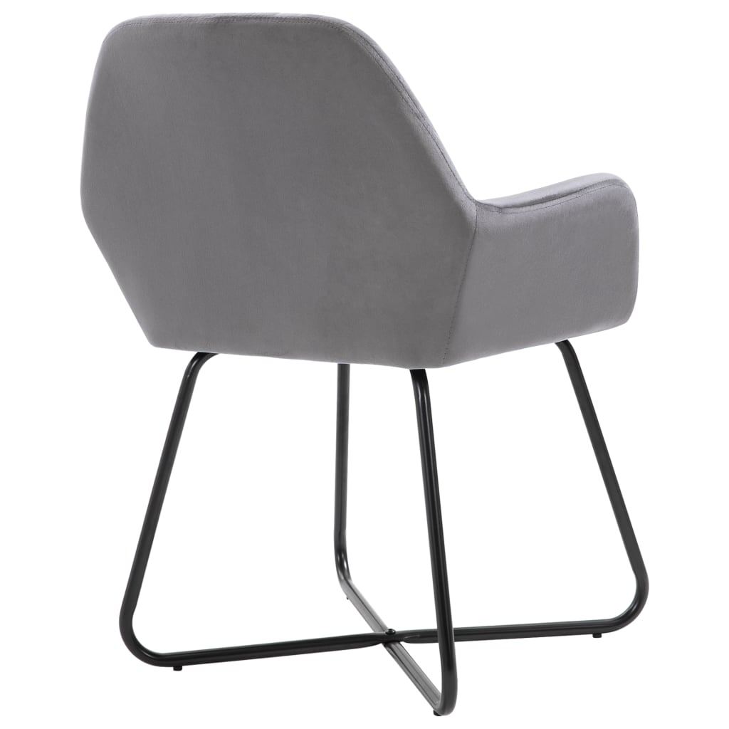 Eetkamerstoelen 2 st fluweel grijs - Griffin Retail