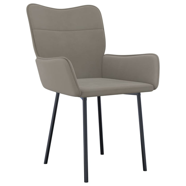 Eetkamerstoelen 2 st fluweel lichtgrijs - Griffin Retail