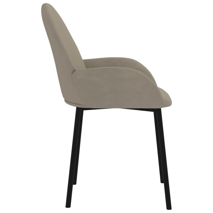 Eetkamerstoelen 2 st fluweel lichtgrijs - Griffin Retail