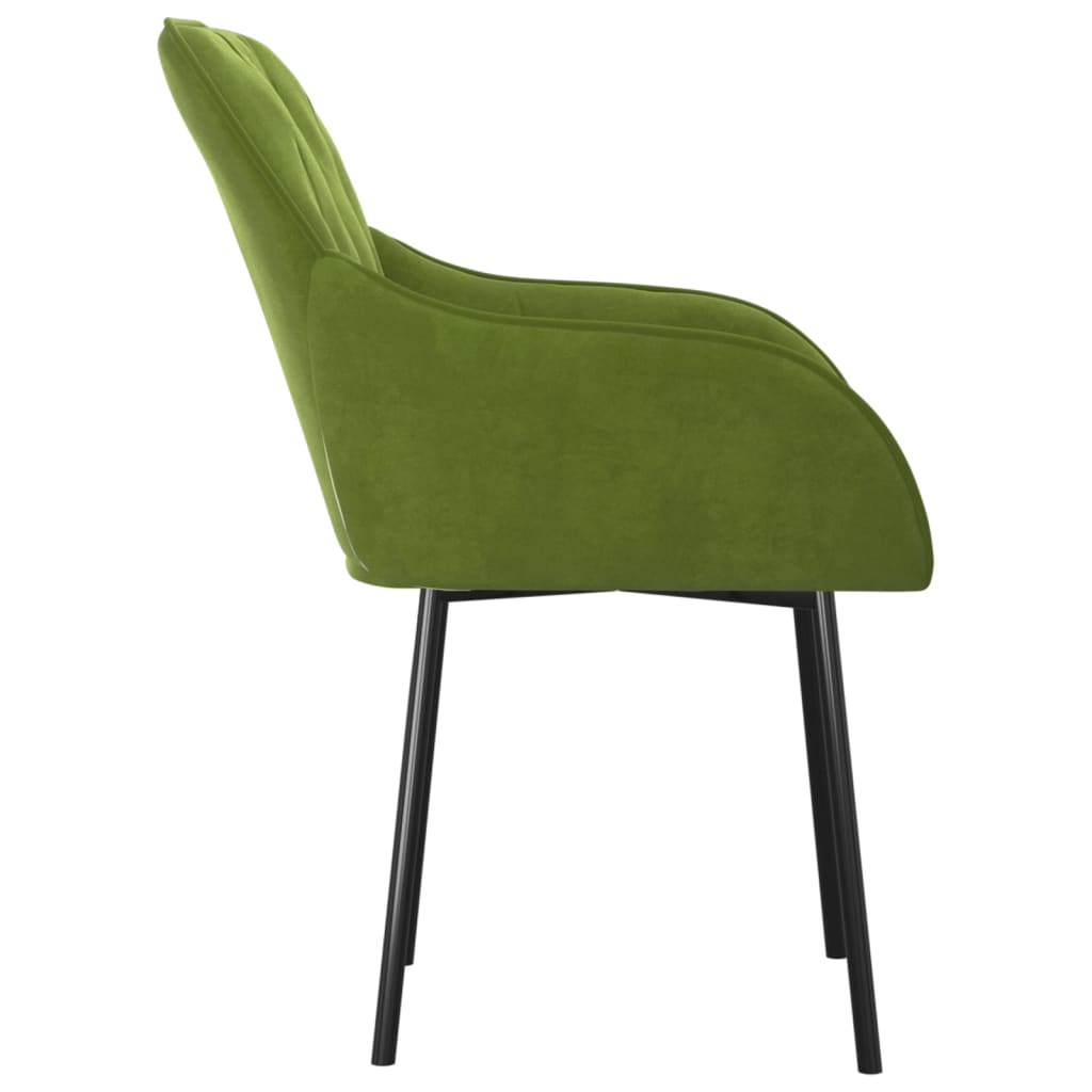 Eetkamerstoelen 2 st fluweel lichtgroen - Griffin Retail