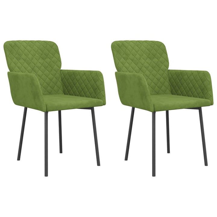 Eetkamerstoelen 2 st fluweel lichtgroen - Griffin Retail