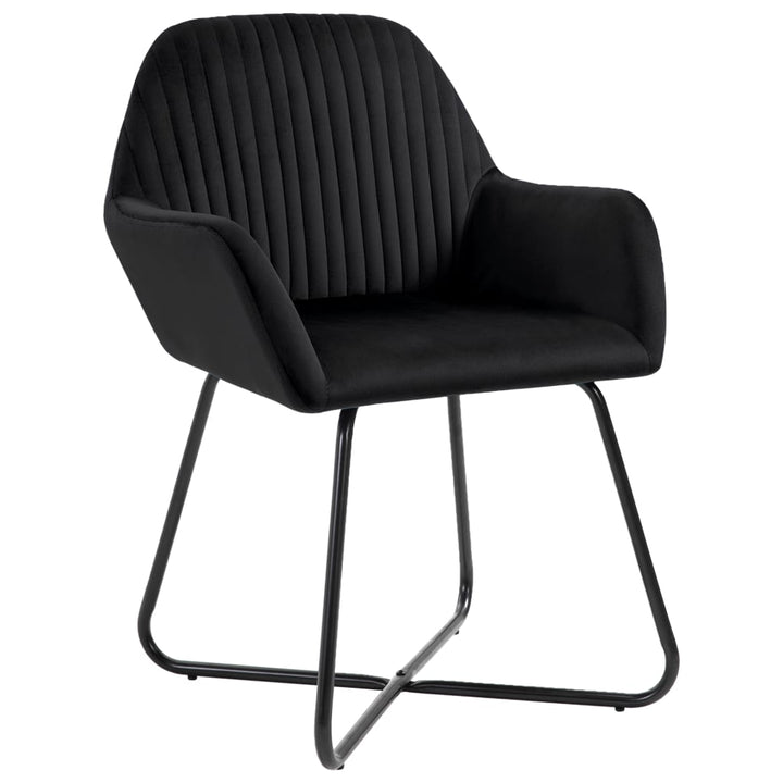 Eetkamerstoelen 2 st fluweel zwart - Griffin Retail