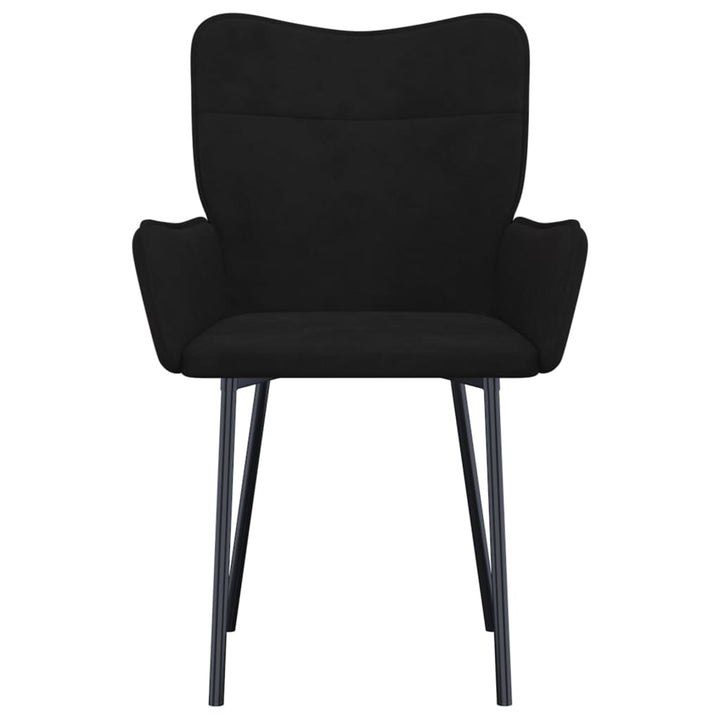 Eetkamerstoelen 2 st fluweel zwart - Griffin Retail