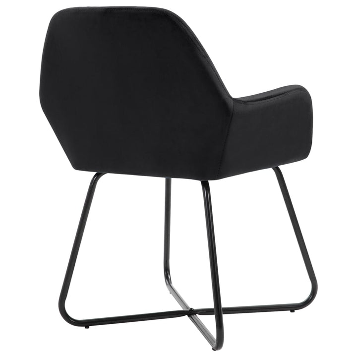 Eetkamerstoelen 2 st fluweel zwart - Griffin Retail