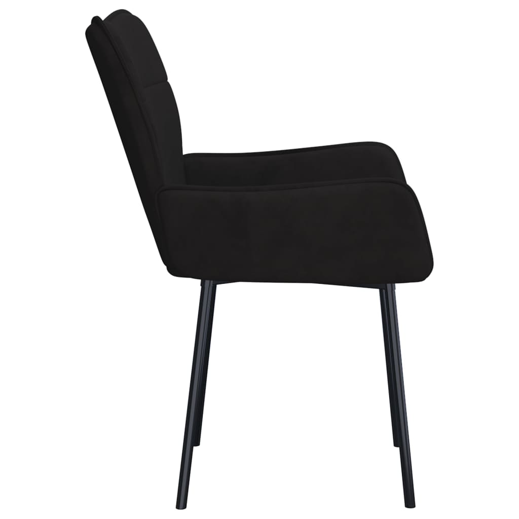 Eetkamerstoelen 2 st fluweel zwart - Griffin Retail