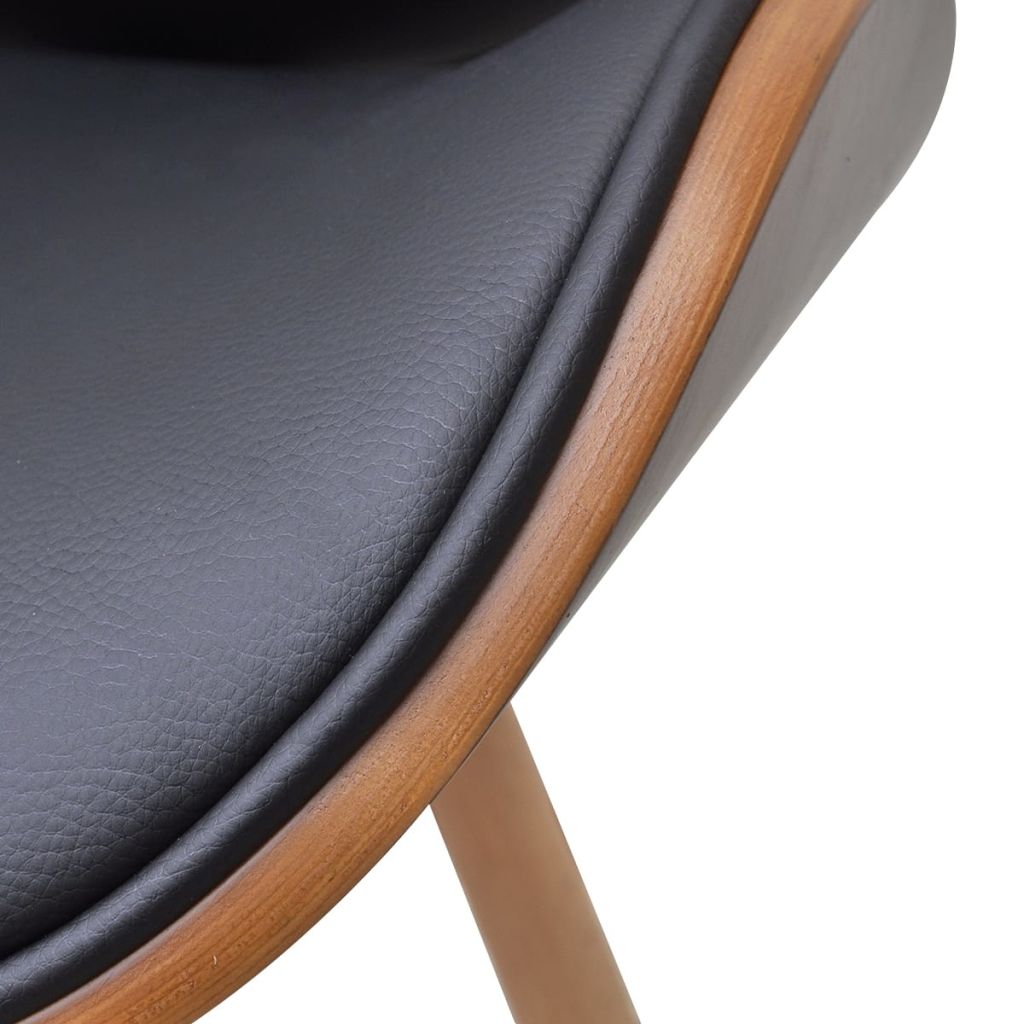 Eetkamerstoelen 2 st gebogen hout en kunstleer - Griffin Retail