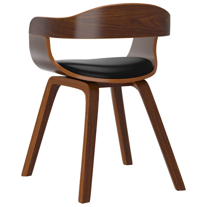 Eetkamerstoelen 2 st gebogen hout en kunstleer zwart - Griffin Retail