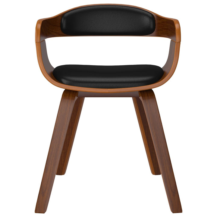 Eetkamerstoelen 2 st gebogen hout en kunstleer zwart - Griffin Retail