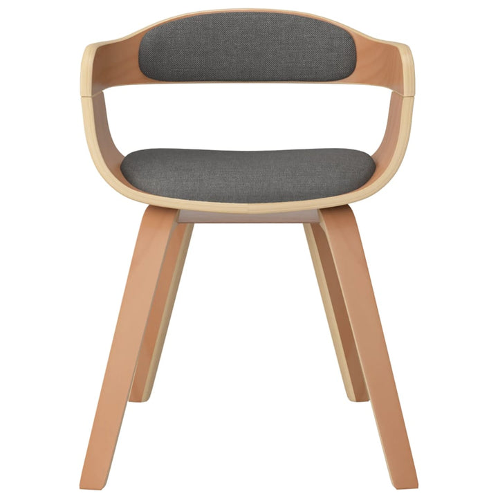 Eetkamerstoelen 2 st gebogen hout en stof lichtgrijs - Griffin Retail