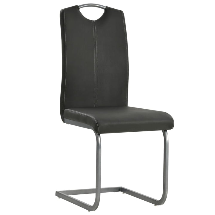 Eetkamerstoelen 2 st kunstleer grijs - Griffin Retail