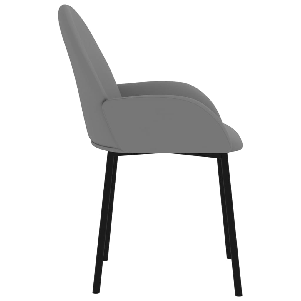 Eetkamerstoelen 2 st kunstleer grijs - Griffin Retail