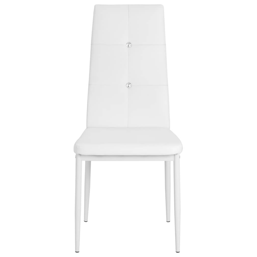 Eetkamerstoelen 2 st kunstleer wit - Griffin Retail