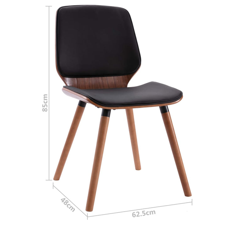 Eetkamerstoelen 2 st kunstleer zwart - Griffin Retail