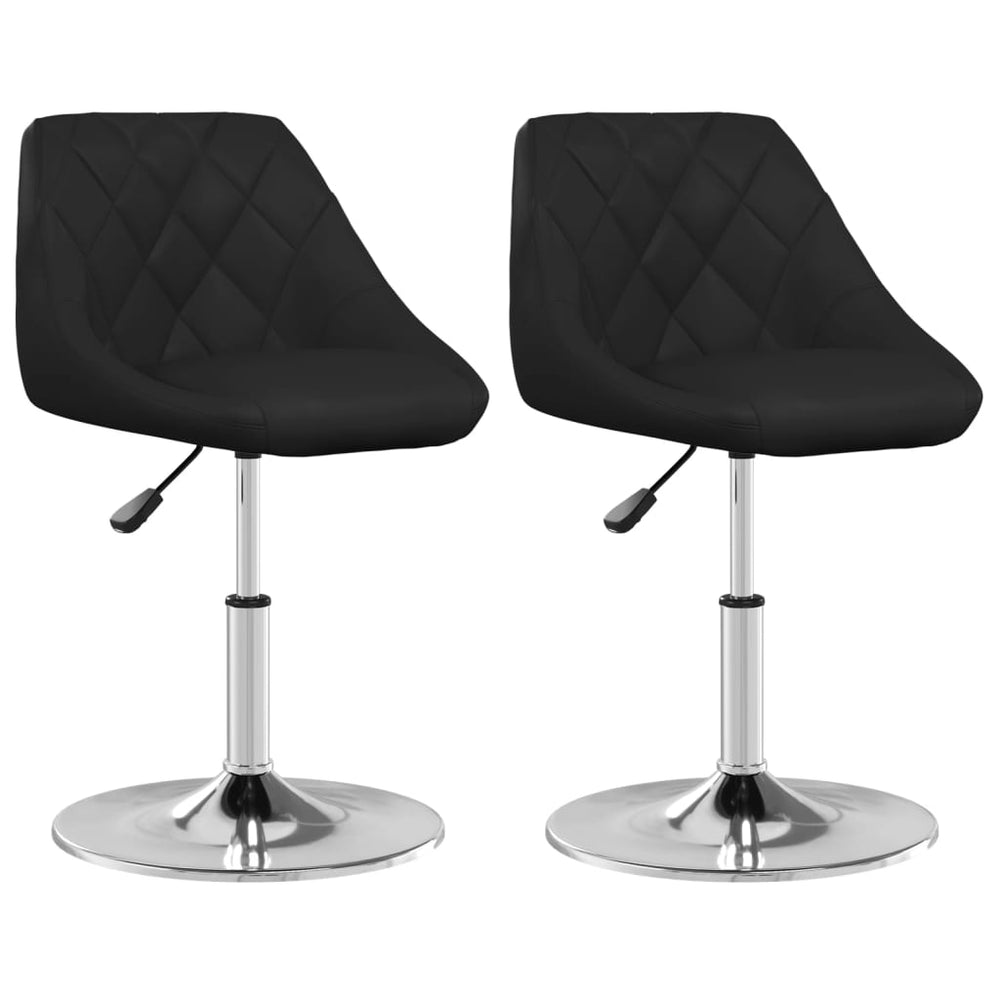 Eetkamerstoelen 2 st kunstleer zwart - Griffin Retail