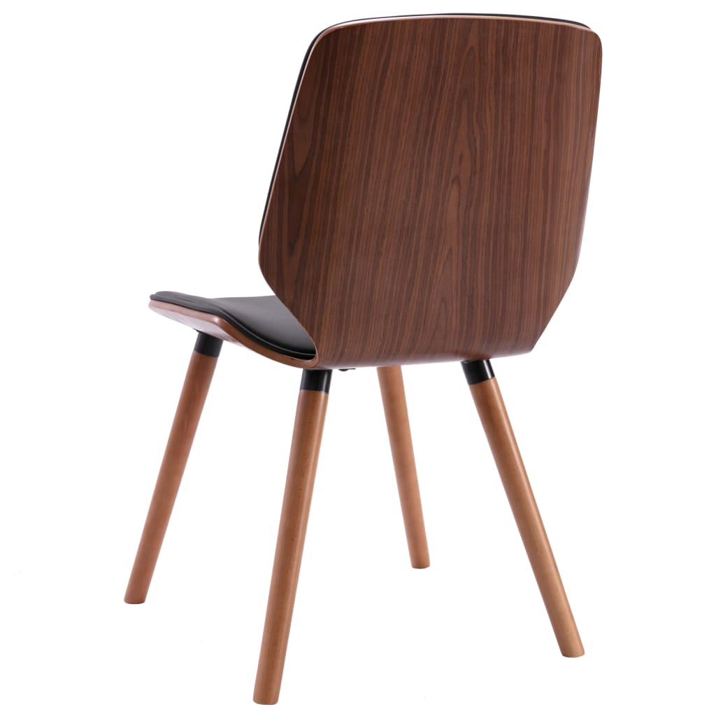 Eetkamerstoelen 2 st kunstleer zwart - Griffin Retail