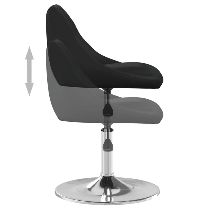 Eetkamerstoelen 2 st kunstleer zwart - Griffin Retail