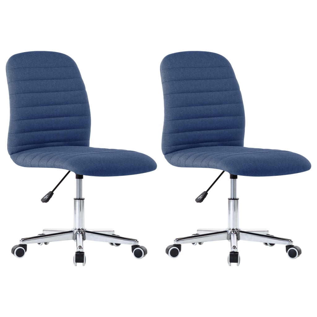 Eetkamerstoelen 2 st stof blauw - Griffin Retail