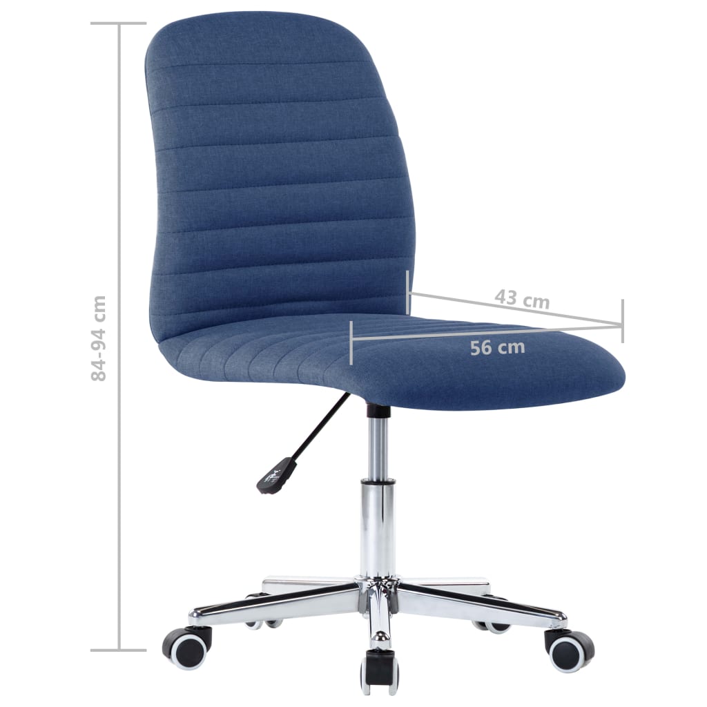 Eetkamerstoelen 2 st stof blauw - Griffin Retail