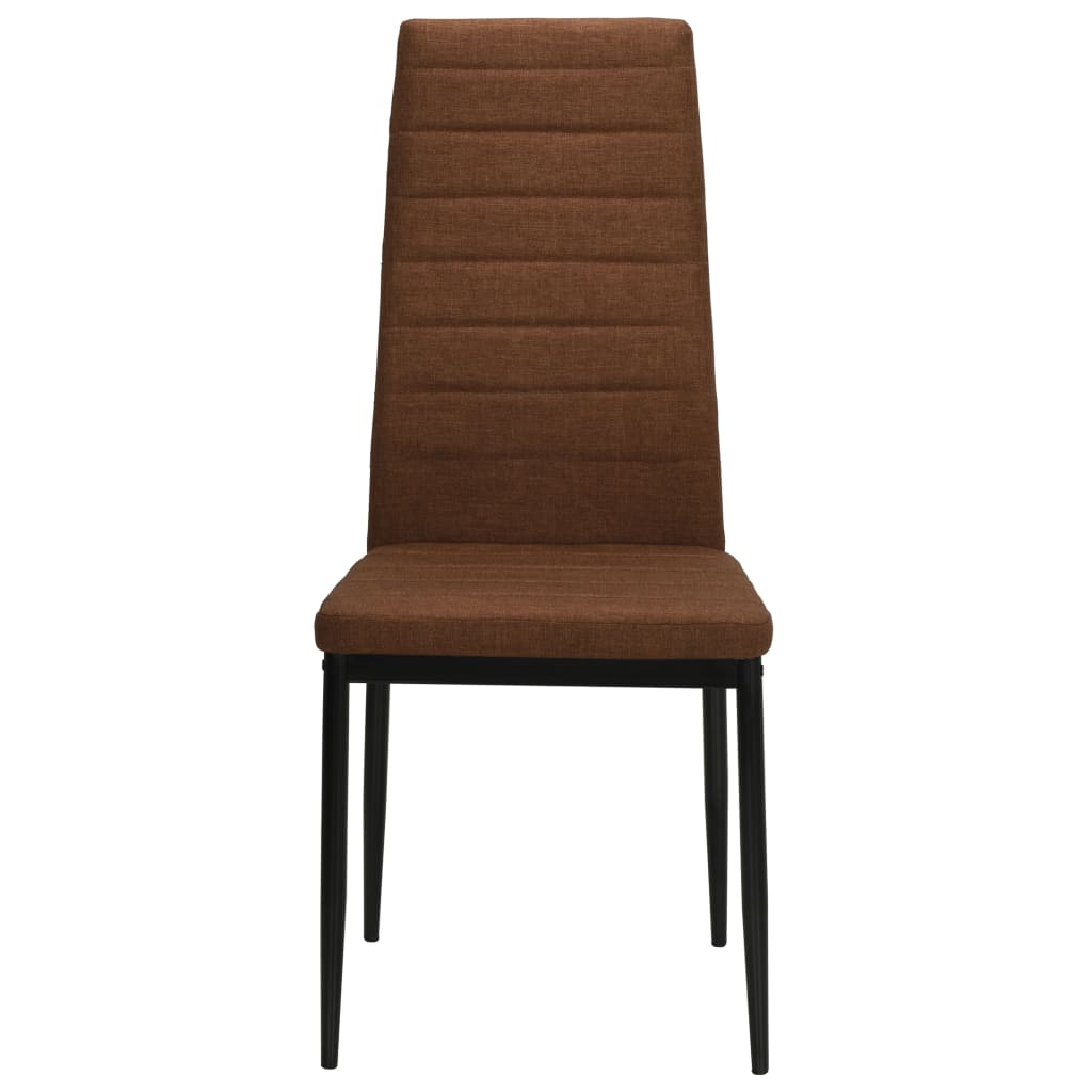 Eetkamerstoelen 2 st stof bruin - Griffin Retail