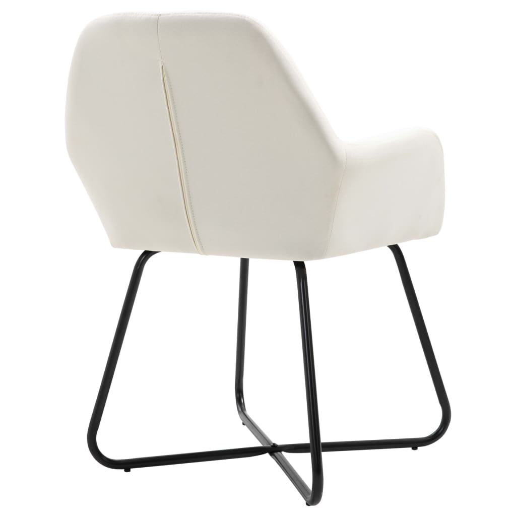 Eetkamerstoelen 2 st stof crème - Griffin Retail