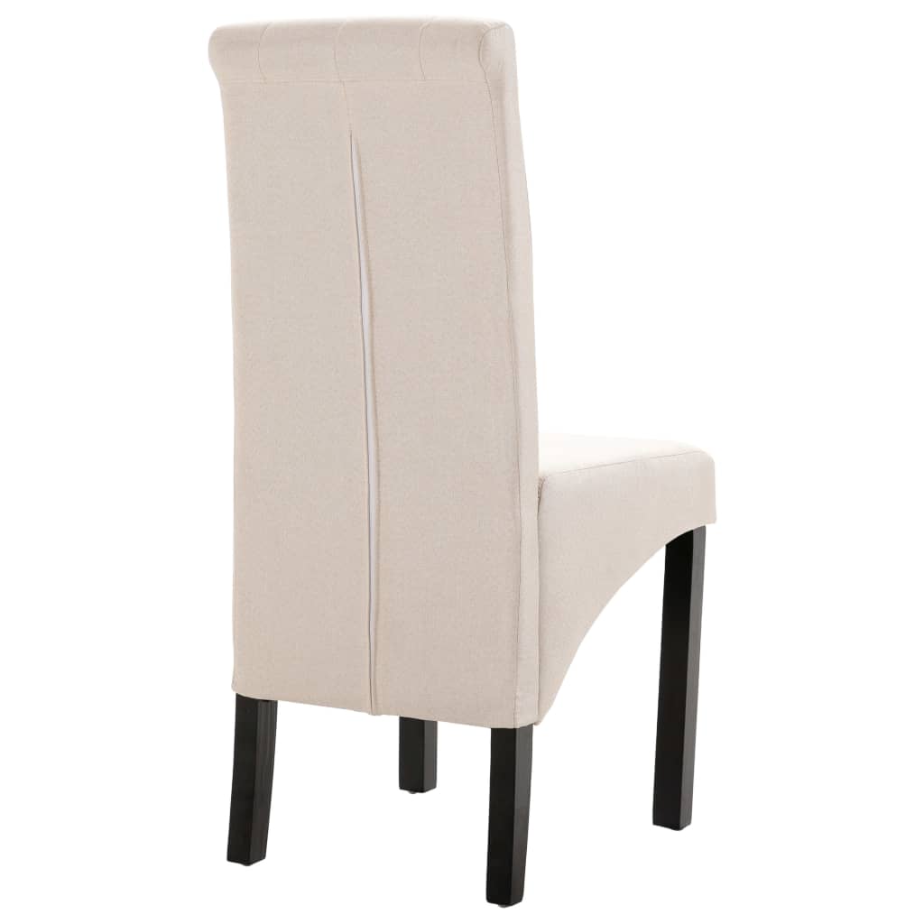 Eetkamerstoelen 2 st stof crème - Griffin Retail