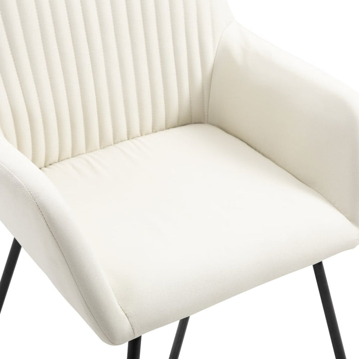 Eetkamerstoelen 2 st stof crème - Griffin Retail