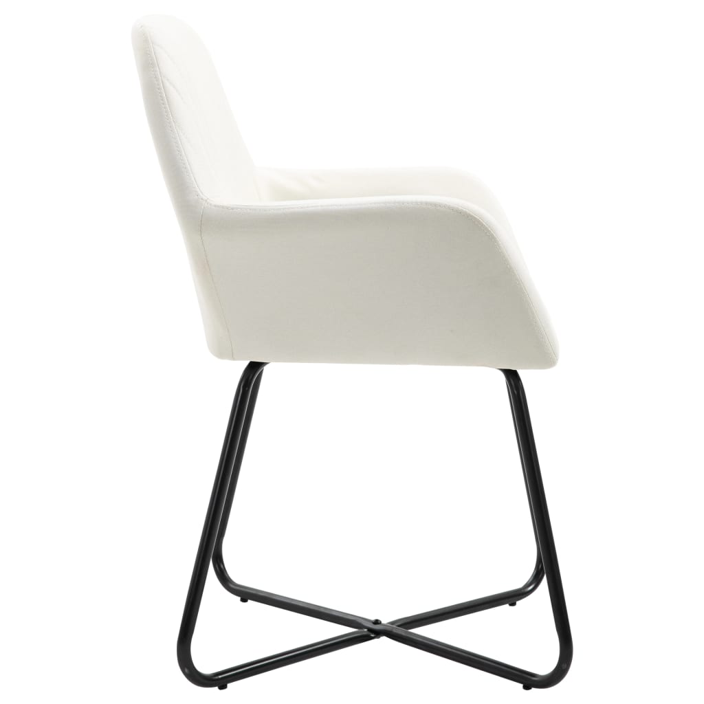 Eetkamerstoelen 2 st stof crème - Griffin Retail