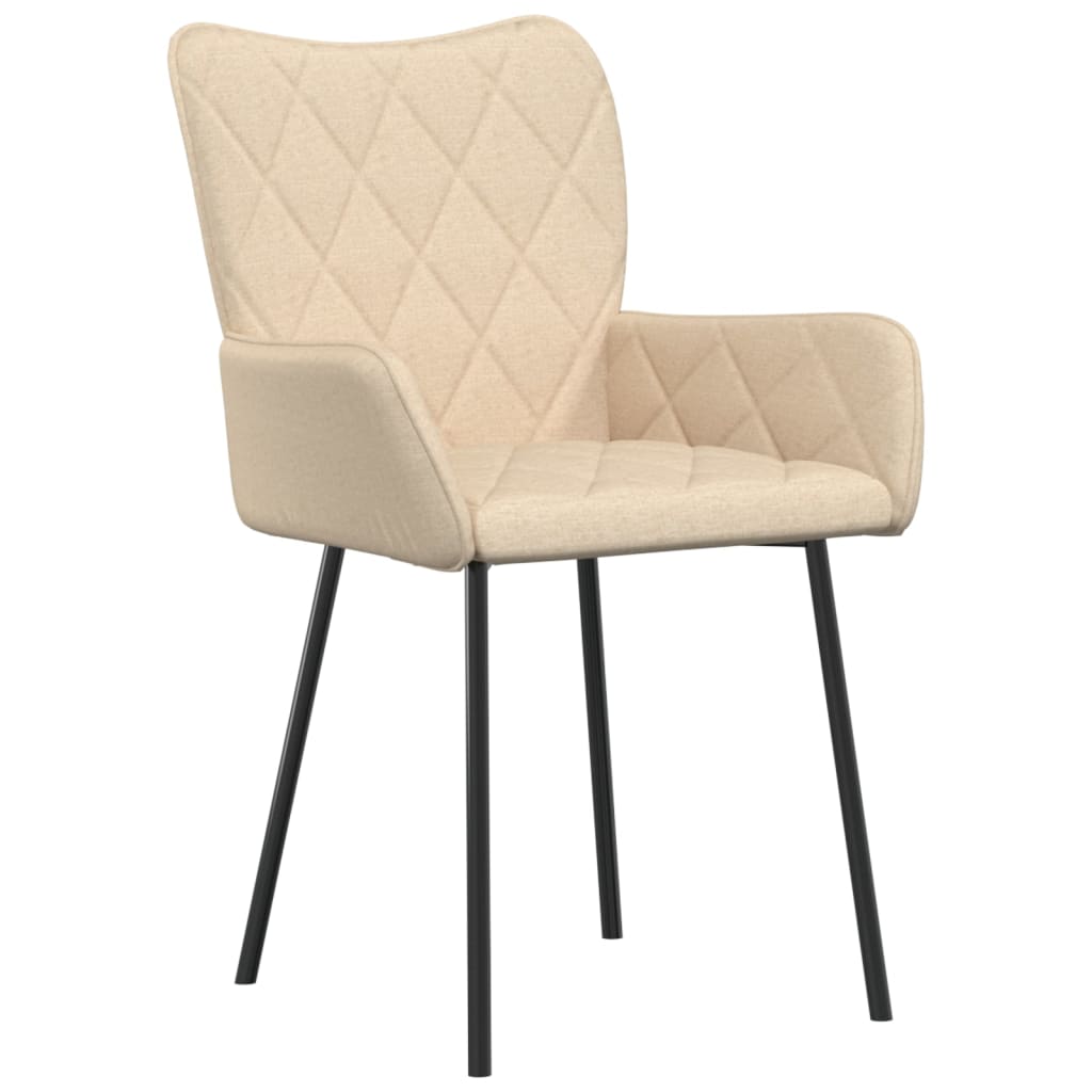 Eetkamerstoelen 2 st stof crèmekleurig - Griffin Retail