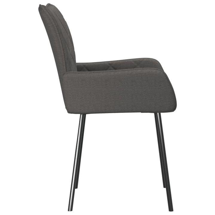 Eetkamerstoelen 2 st stof donkergrijs - Griffin Retail