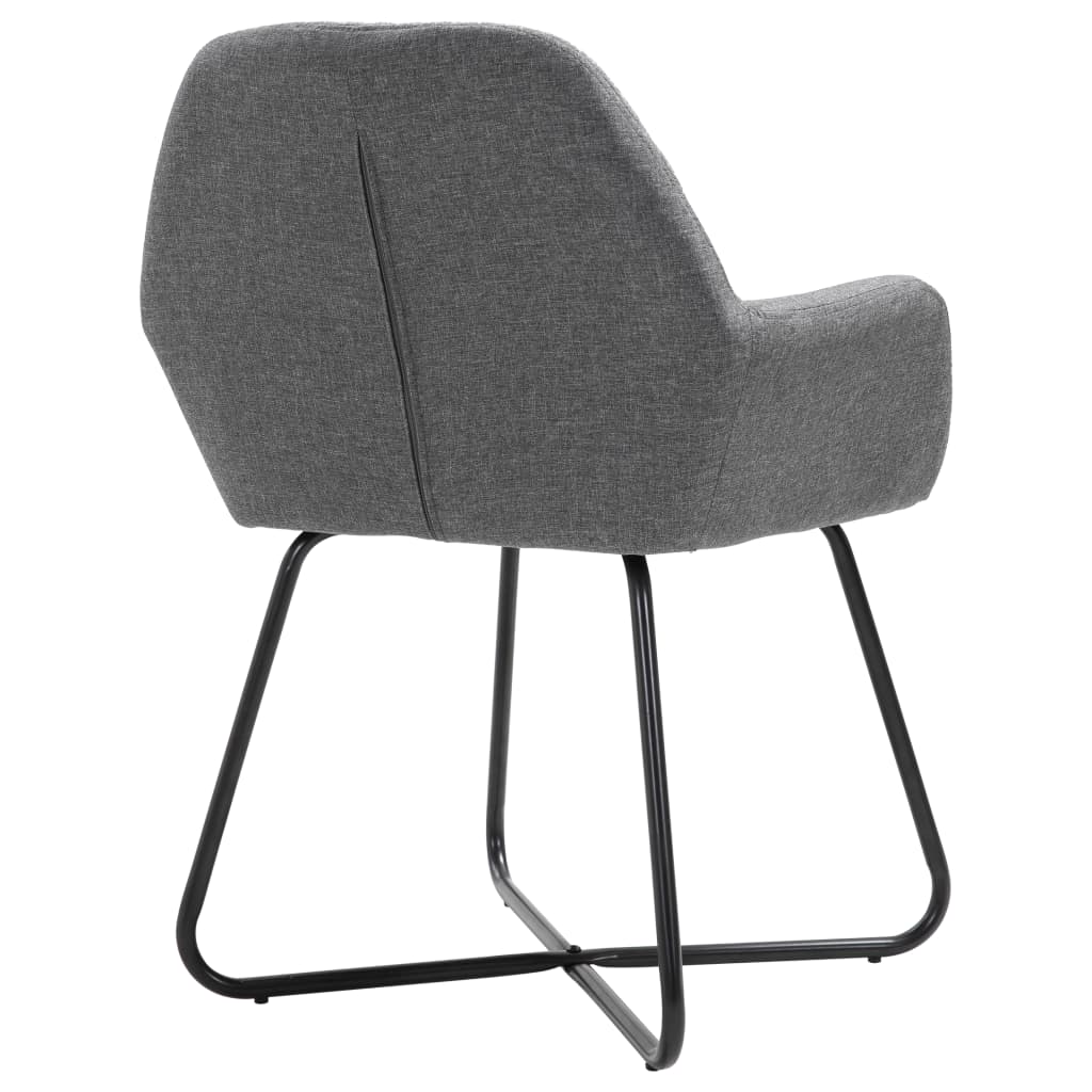 Eetkamerstoelen 2 st stof donkergrijs - Griffin Retail