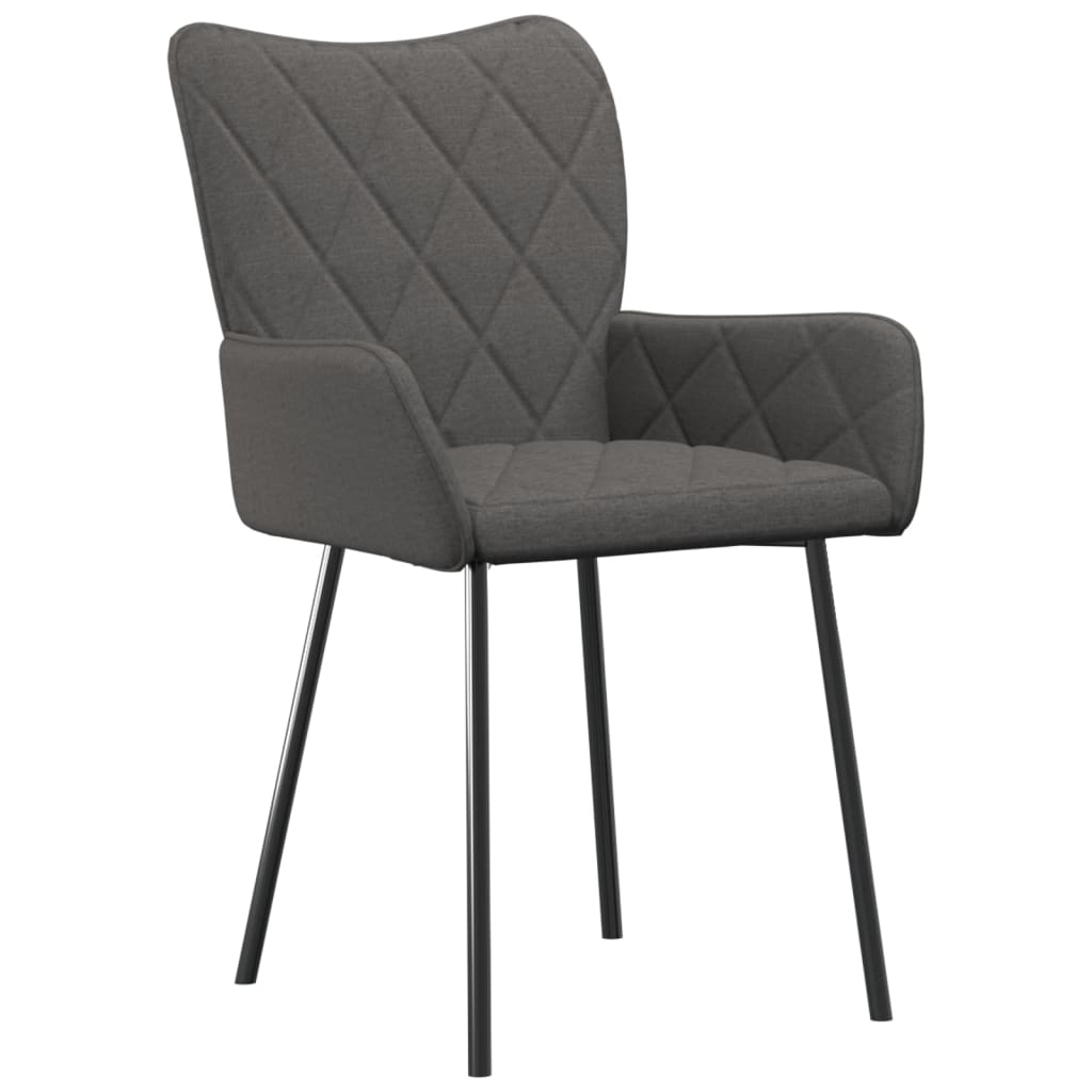 Eetkamerstoelen 2 st stof donkergrijs - Griffin Retail