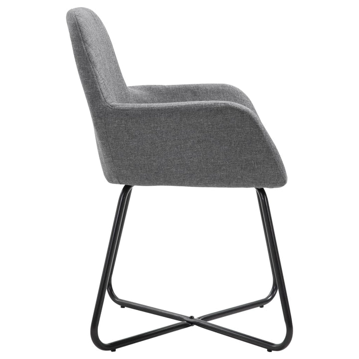 Eetkamerstoelen 2 st stof donkergrijs - Griffin Retail